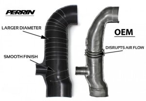 Subaru WRX STI Turbo Inlet Hose - Perrin Performance - 3in (For Aftermarket Turbos Only) - Black - `04-`21 Subaru WRX STI Turbo Inlet Hose - Perrin Performance - 3in (For Aftermarket Turbos Only) - Black - `04-`21